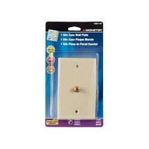 Monster Cable Coax Wall Plate 75 Ohm 1 Ghz, 1000 Mhz Ivory Carded - $24.75