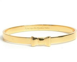 Kate Spade New York Take A Bow Gold Tone Bow Bracelet Bangle - £29.81 GBP