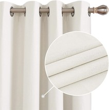 Thermal Insulated Grommet Curtains, Linen Textured Solid Window Drapes For - $68.99