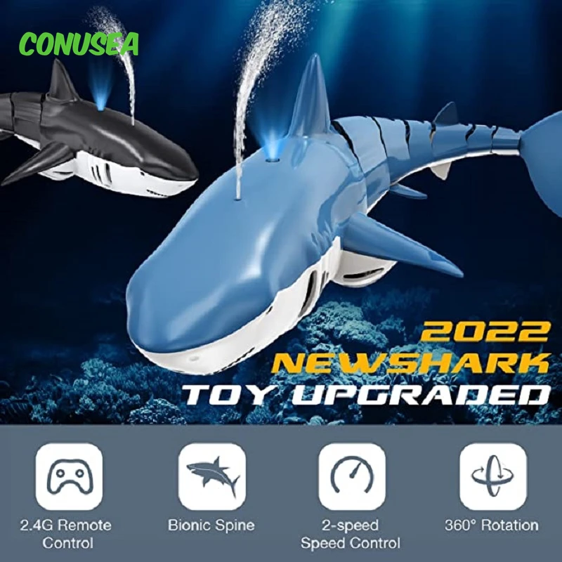 RC Boat 2.4G Remote Controlled Shark Whale Spray Water Radio Controlled Boats - £34.77 GBP+