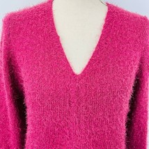 No Comment Pink Pullover Sweater XL Close Knit DrawString Flat Gathered New - £24.03 GBP