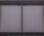 Pleasant Hearth Linear Aluminum Collection Fireplace Glass Door, Black - $955.99