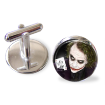 The Joker Cufflinks Batman Handmade 16mm round silver plated gift boxed - £13.03 GBP