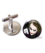 The Joker Cufflinks Batman Handmade 16mm round silver plated gift boxed - $16.75