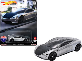 Tesla Roadster Silver Metallic and Black &quot;American Scene&quot; &quot;Car Culture&quot; ... - £13.43 GBP