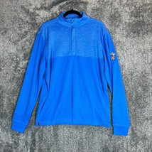 Footjoy 1/4 Zip Mens Medium Blue Performance Longsleeve Golf Casual Pullover - £29.20 GBP