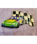 HOMCO 7527 Home Interiors Molded Plastic Race Car Driver Checkered Flag #28 - £3.94 GBP