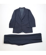 Vintage 90s Boys Size 20 Husky 2 Piece Pinstriped Knit Suit Wedding Blue... - $1,552.18 MXN