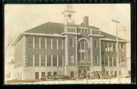 Vintage RPPC Photo Postcard New High School Building Thorpe Wisconsin - £14.79 GBP