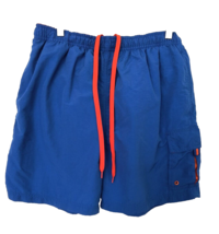 Sand N&#39; Sun Swim Trunks Mens Size Large 36 to 38 Blue/ Orange Mesh Lined - $14.85