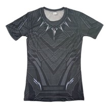 Short Sleeve Black Panther Compression shirt M Black color  - £7.73 GBP