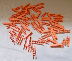 K&#39;NEX Building Toys Bulk Lot Parts 79pc Single Position Orange 1 1/2&quot; Kn... - £7.46 GBP