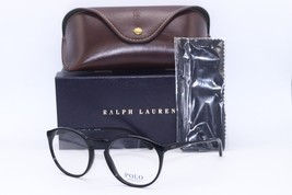 New Polo Ralph Lauren Ph 2180 5001 Round Black Authentic Frames Eyeglasses 52-20 - £94.00 GBP