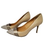Audrey Brooke ~ Two Tone ~ Tan ~ Leather ~ ABBIE ~ 3.75&quot; Hi-Heels ~ Size... - $70.16 CAD
