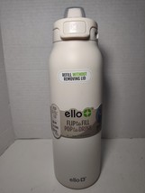 Ello Flip to Fill - Pop to Drink Easy Fill 32oz Cream Thermal Bottle NEW - $480.68 MXN