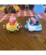 2- Vintage 2003 Peppa Pig Free Wheelin Friends Mini Buggies Vehicles Jaz... - $5.90