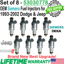 Siemens NEW OEM x8 Best Upgrade Fuel Injectors for 1999 Dodge Ram 1500 Van 5.2L - £420.99 GBP