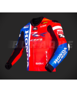  Honda One Heart HRC, CBR Blue &amp; Red Cowhide Leather Motorcycle Jacket C... - $2,779.74 MXN