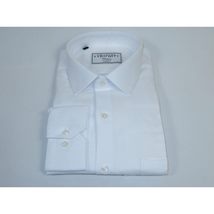 Men's Dress Shirt Charles TYRWHITT Turkey 100% Cotton CHT-16 White Pique image 4