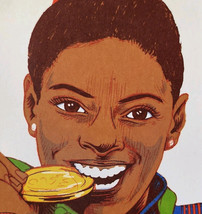 Simone Biles Art Postcard Olympic Gymnast 2018 Female Athlete Unposted E99E - $29.99