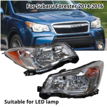 Headlight Assembly Set 1 Pair 2pc for Subaru Forester 2014-2016 fits LED L+R - £108.38 GBP