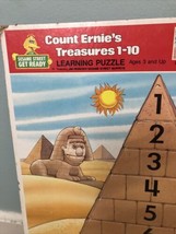 Golden Sesame Street Count Ernie&#39;s Treasures 1-10 Tray Learning Puzzle - $16.82