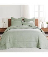 Levtex Home Cross Stitch Desert Sage Bedspread Set Queen Quilted with 2 ... - $2,379.89 MXN