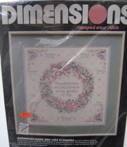 VTG DIMENSIONS Grandchildren are like Flowers Sampler Cross Stitch Kit #3117 NEW - £8.34 GBP