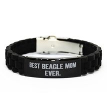 Unique Idea Beagle Dog Gifts, Best Beagle Mom Ever, Funny Holiday Black Glideloc - £16.91 GBP