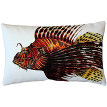 Lionfish Fish Pillow 12x19, with Polyfill Insert - £23.93 GBP