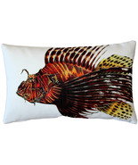 Lionfish Fish Pillow 12x19, with Polyfill Insert - £23.94 GBP