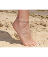 Starfish Anklet Ankle Bracelet - Sparkly Pave Starfish - £27.50 GBP