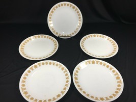 (5) Corelle Butterfly Gold 8 1/2&quot; Salad Plates Made in USA - Lot of 5 - £24.35 GBP