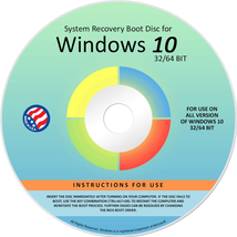 Reinstall DVD for Windows 10 All Versions 32/64 Bit Recover Restore Boot Disc  - £15.90 GBP