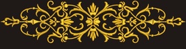 Ornate Baroque Floral Border Machine Embroidery Design - $4.50