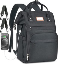 Diaper Bag Backpack, Large Baby Bag, Multi-functional Travel Back Pack,  (Black) - £14.55 GBP