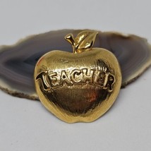 Vintage Napier Teacher Apple Brooch Gold Tone Pin - £11.95 GBP