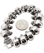 316L Stainless Steel 23mm Skull Head Bracelet 8.5” - $55.99