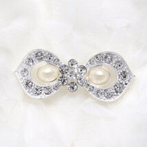 Hook And Eye, Pearl Closure, Rhinestone Buckle, Rhinestone Clasp, Pearl ... - $7.50