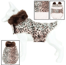 Pet Life &#39;Furracious&#39; Cheetah Patterned Fashion Mink Fur Dog Coat Jacket - $512.30 MXN+