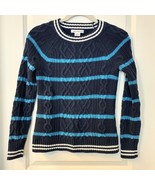 Liz Claiborne Blue Stripe Sweater Size Small - £9.49 GBP