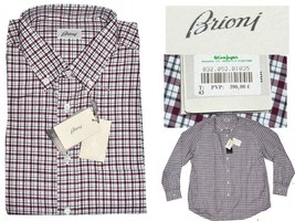 Brioni Men&#39;s Shirt 2XL Or 3XL Hand Made In Italy! Balance Price! BN08 T1P - £144.02 GBP