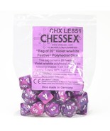 Chessex Manufacturing Assorted Bag of Festive Violet with White (20) - $25.36