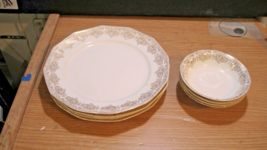 VTG 1950s ROYAL National Brotherhood Operative Potters 22K Gold Dishes - $54.45