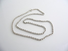 Tiffany & Co Silver 2 mm Thick Curb Chain Necklace 18 In 4 Pendants Charms Gift - $298.00