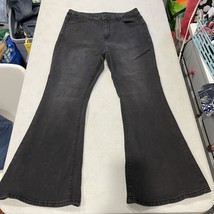 Black Flare Jeans Womens 1XL Shein Curve High Rise Dark Wash Stretch Y2K... - $276.61 MXN
