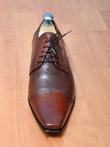 Handmade mens fashion brown Oxford dress leather shoes, men formal leather shoes - £115.09 GBP