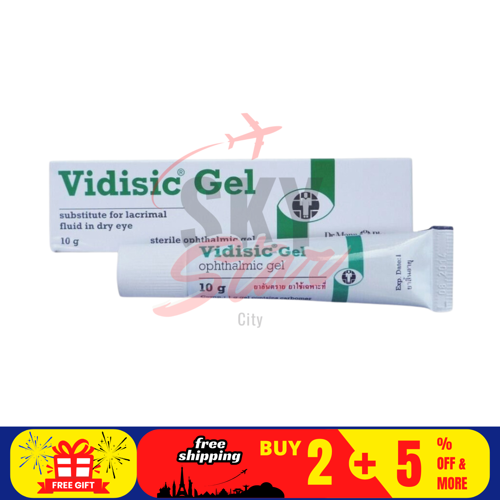 2 X 10g Vidisic Gel Lacrimal Fluid in Dry Eye Ophthalmic Gel Free Shipping - $27.03