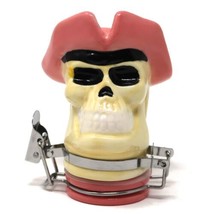 Pirate Skull Airtight Porcelain Jar Container for Herbs, Tobacco (50mL/1.7 oz - £11.20 GBP