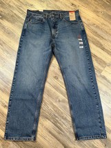 Levi&#39;s 505 jeans 36 x 30 Regular Fit Style # 00505-1649 Medium Wash Stretch - $33.70